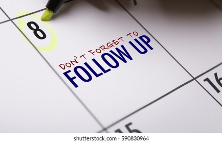 Dont Forget to Follow Up - Shutterstock ID 590830964