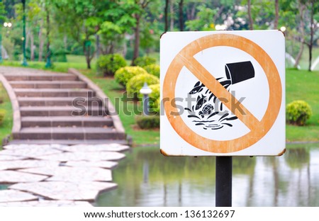 don't release fish sign in the park