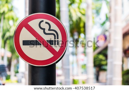 Don't smoke sign