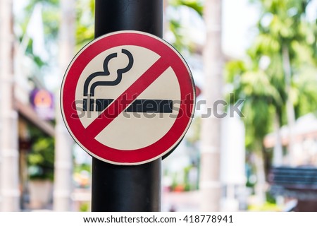 Don't smoke sign
