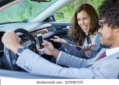 Dont Text And Drive, Girl Yelling At Her Boyfriend In The Car