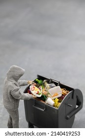 Don't Waste Food, World Food Day Concept Image Made In Miniature.