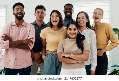 Dont you wish you were a part of this team. Cropped portrait of a diverse group businesspeople standing together after a successful discussion in the office. - Powered by Shutterstock