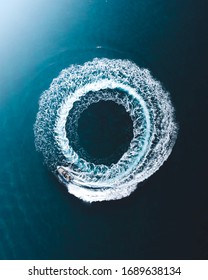 
A Donut Boat In Aerial View