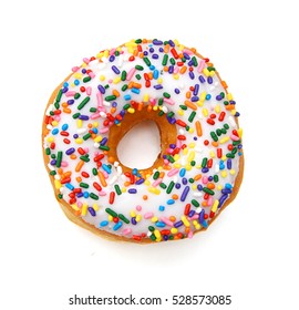 Donut Isolated On White Background.