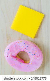 Donut with paper note