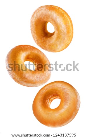 Donuts on a white background. toning. selective focus 