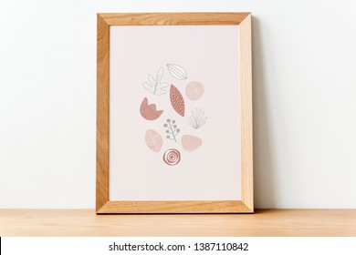 Doodle elements in a picture frame illustration