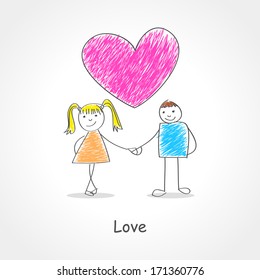 Stick Figures Holding Hands Images Stock Photos Vectors Shutterstock