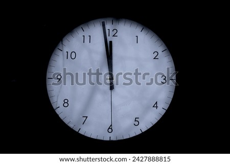 Doomsday Clock White on Black