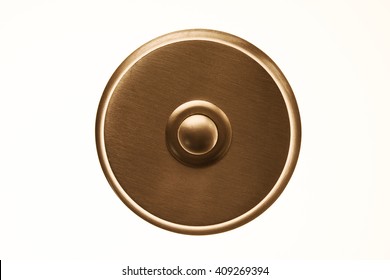 Door Bell Round On White Background