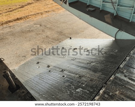The door of the cargo plane