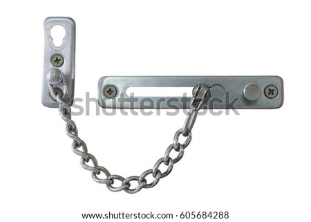 Door chain isolated on white background