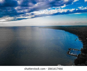 Door County Summer Drone Sunset