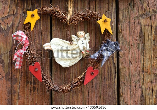 Door Decoration Heart Shape Angel Stock Photo Edit Now 430591630