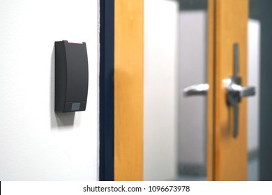 Door Entrance Card Reader Of Security System In The Office Building