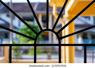 Door Grill With Blur Background