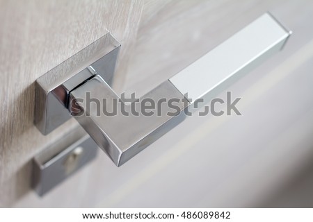 Door handle with lock. Door handle for door or Cabinet. Furniture accessories.