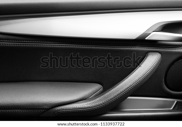              Corvette Door Handle Accent Leather  Black Leather Door Handles