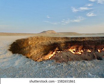 Door To Hell Or Darvaza Gas Crater In Turkmenistan