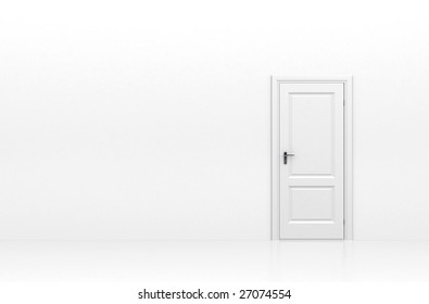 Door Isolated On White