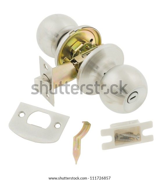 Door Knob Assembly Bolts Screws On Stock Photo Edit Now 111726857