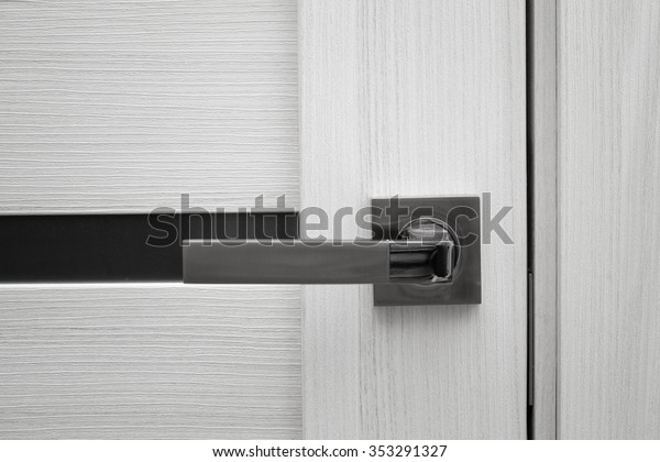 Door Light Wood Contemporary Door Handle Stock Photo Edit Now
