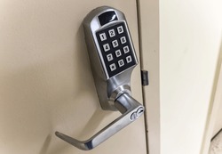 Door Lock, Embodying Security And Access Control. The Polished Metal And Intricate Design Convey A Sense Of Modern Protection For Homes And Businesses