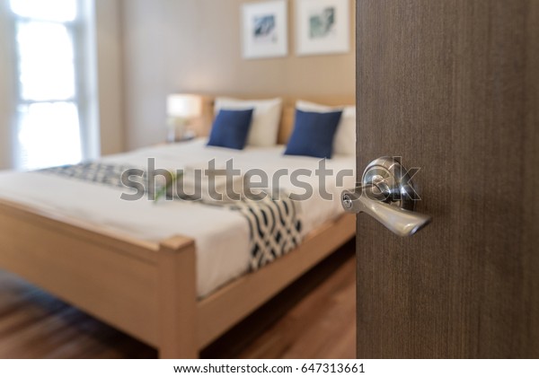 Door Lock Door Open Front Bedroom Stock Photo Edit Now