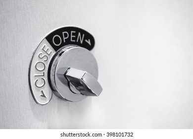 Door lock Safety System with Open and Close Symbol