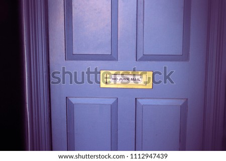 Similar – Image, Stock Photo NO JUNK MAIL Thank You no
