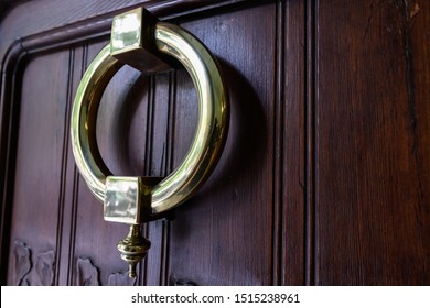 Door Nob On Vintage Wood 