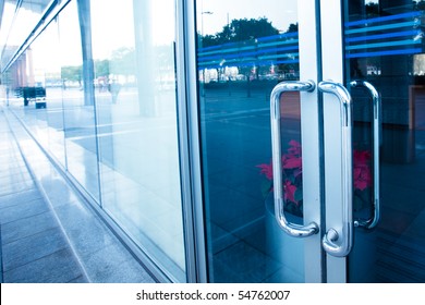 Door Of The Office Building In Shanghai China.