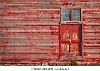 Door of old barn with copy space