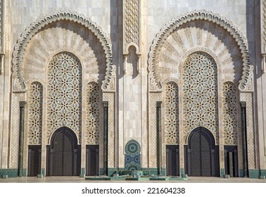 Door On The Mosque Hassan II In Casablanca, Morocco
