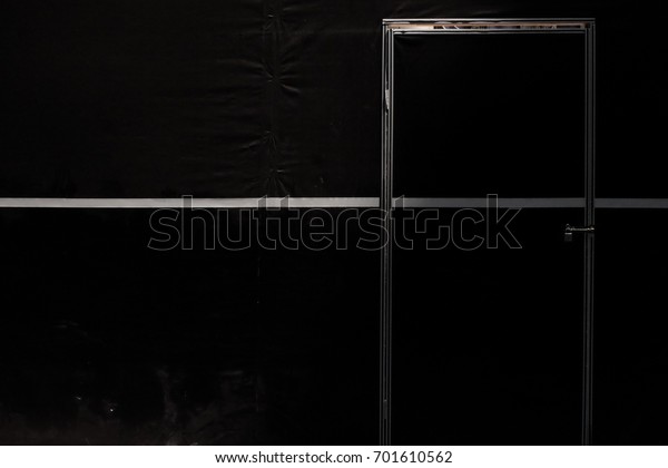 Door On Temporary Partition Wall Stock Photo Edit Now