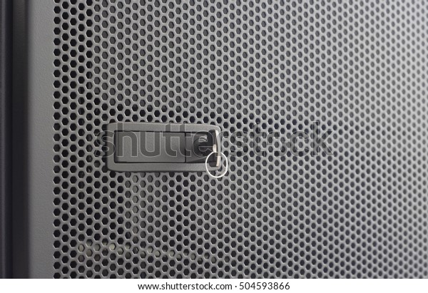Door Perforated Server Rack Cabinet Key Stock Photo Edit Now
