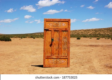 Door Standing In The Middle Of The Desert, Leading Nowhere