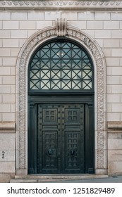 The Door Of The Walters Art Museum In Mount Vernon, Baltimore, Maryland