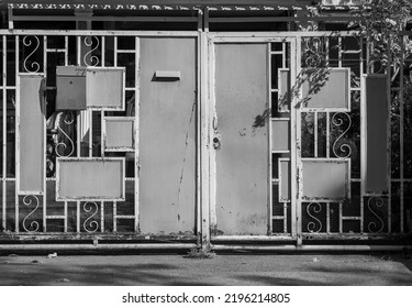 Door With Warehouse Closeup Photo Stock