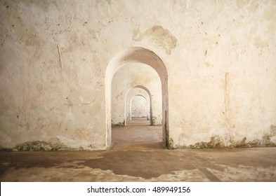 Door Within A Door In Old Architecture Building