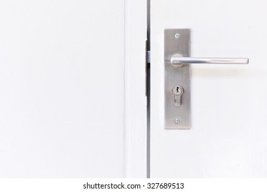 Doorknob At A White Door