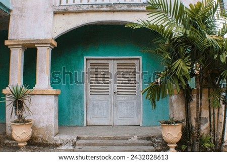 doors with vintage style and dull walls