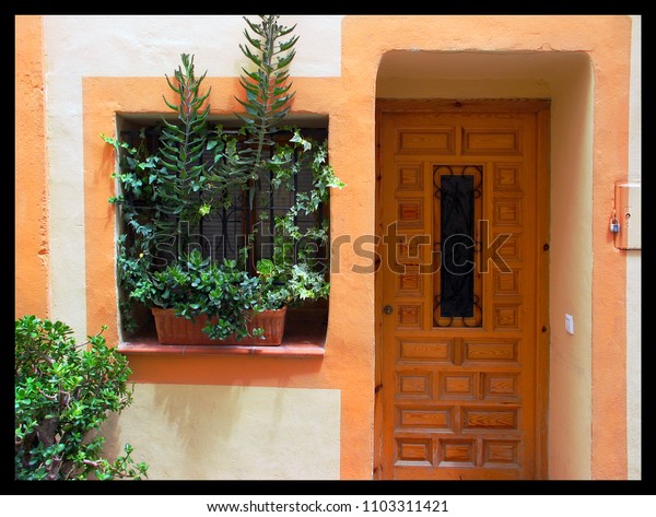 Doorway Planters On Windowsill Stock Photo Edit Now 1103311421