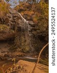 Doreen Falls in the Cathedral Peak Valley, Drakensberg Mountain Range South Africa