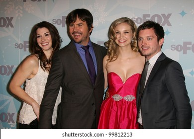 Dorian Brown, Jason Gann, Fiona Gubelmann, Elijah Wood  At The 2011 FOX Winter All-Star Party, Villa Sorriso, Pasadena, CA. 01-11-11