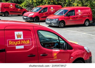 Dorking, Surrey Hills, London, UK, August 26 2022, Royal Mail Post Office Delivery Vans Parked With No People