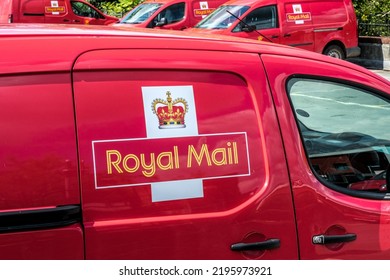 Dorking, Surrey Hills, London, UK, August 26 2022, Royal Mail Post Office Delivery Vans Parked With No People