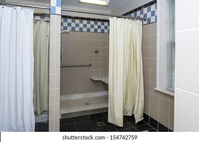 Dorm Hall Style Bathroom Shower