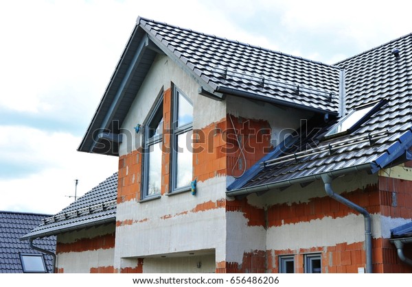 Dormer Window Bare Brickwork Brickhouse Royalty Free Stock Image